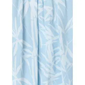 Whistles Blue Bamboo Leaves Tie Neck Blouse